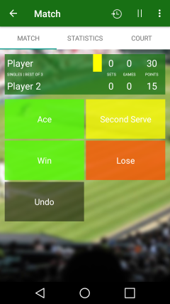 Tool Tennis Statistics screenshot